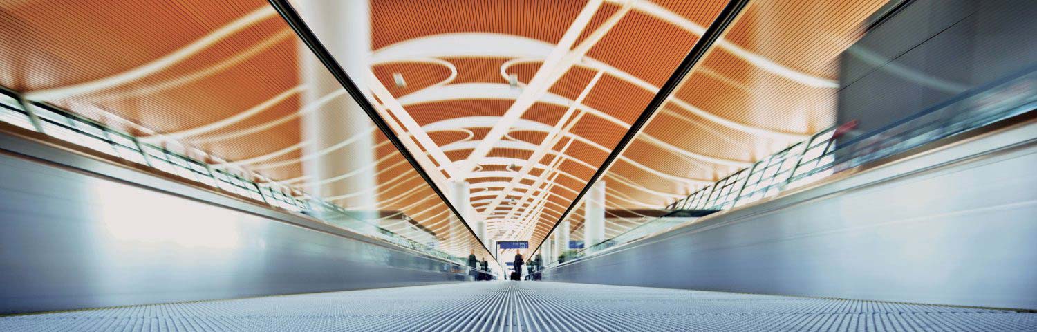 Shanghai airport, China, for the departure services page.
