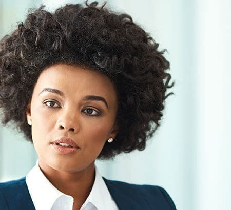 african woman talking