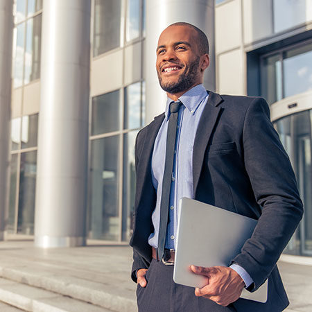 businessman smiling